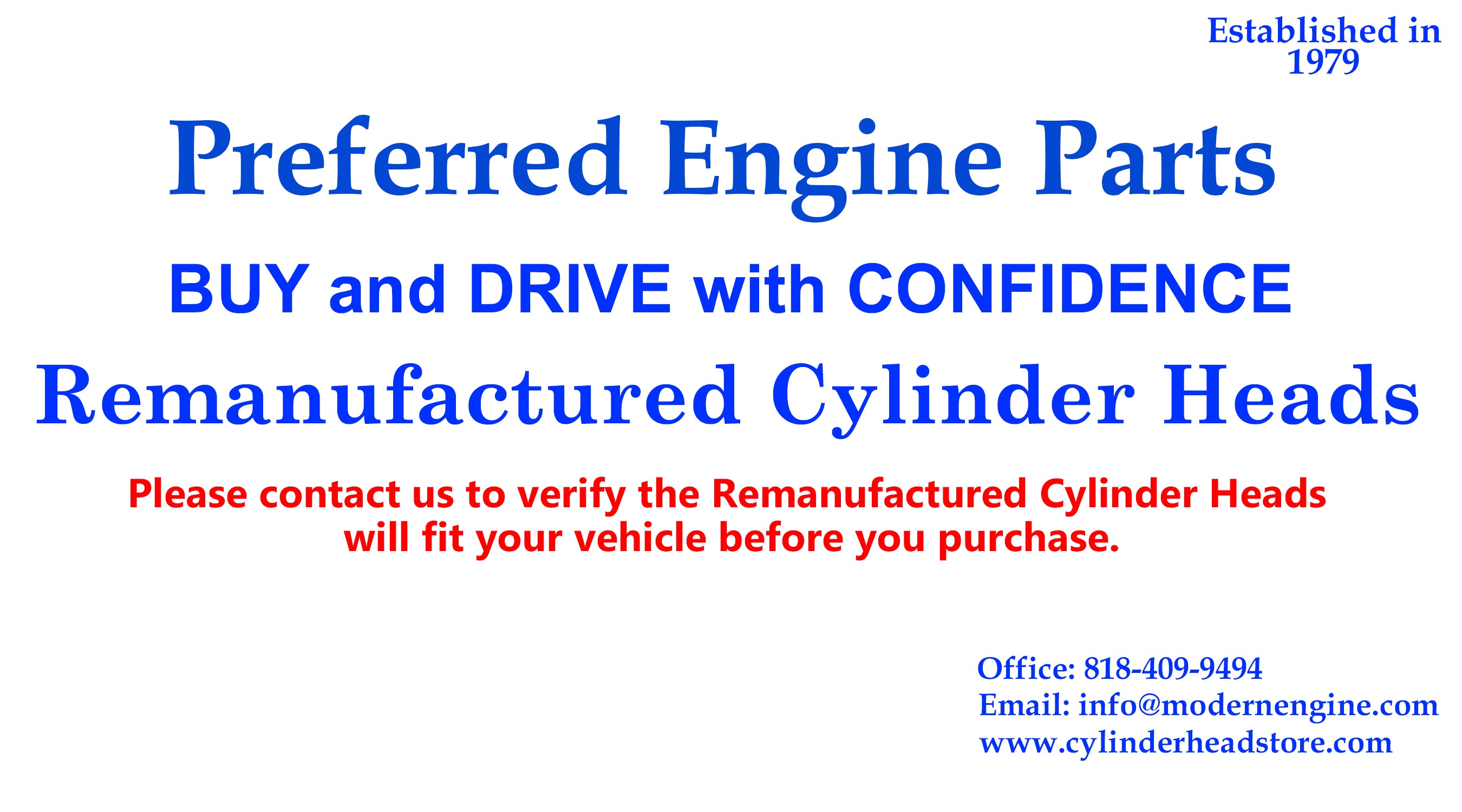 2004-2008 Chrysler Pacifica 3.5L SOHC Rebuilt Cylinder head casting # 4663894AC